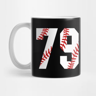 Baseball Number 79 #79 Baseball Shirt Jersey Favorite Player Biggest Fan Mug